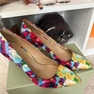 Colorful Floral Women's Heels